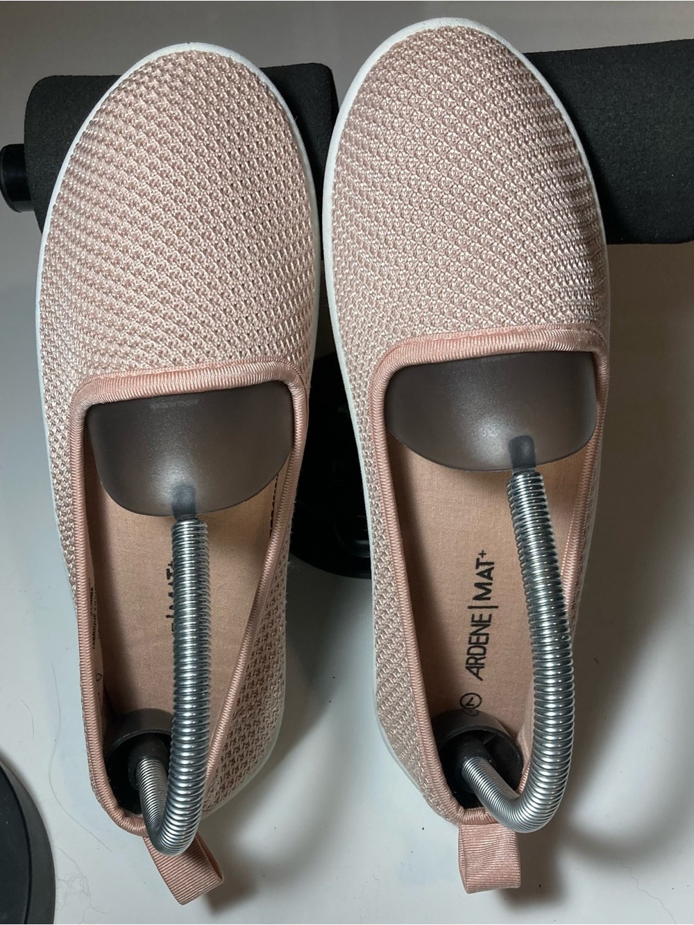 Ardene Pink Knit Slip-On Flats